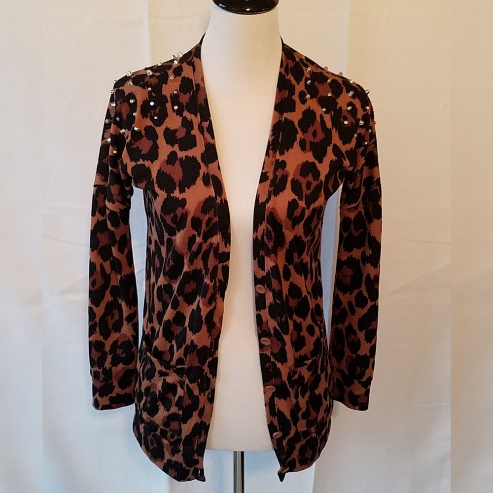 Nollie Leopard Cardigan XS